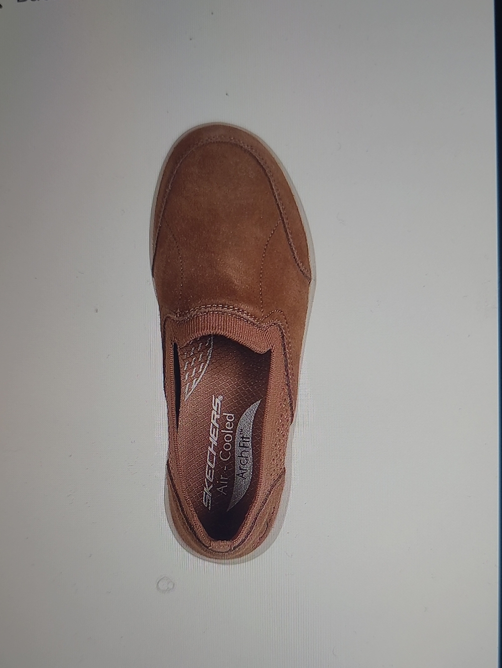 Skechers Arch Fit Suede Slip-On Loafers in Chestnut 159091 - Picture 9 of 9